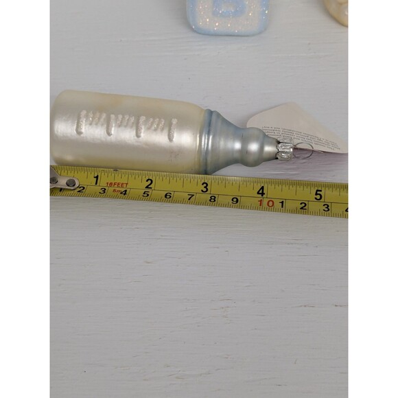 Inge Glas Glass Mouth Blown German Ornaments Baby First Christmas Set Of 3 New - Picture 4 of 16